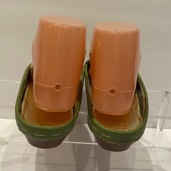 Cole Haan Leather Low Heel Clogs Mules Slides Slip-on Shoes Size 9 B Green EUC - Picture 5 of 12